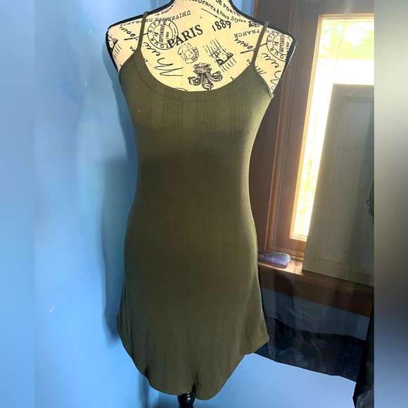 Olivaceous Strappy-Back Fitted Midi Dress - Picture 1 of 5
